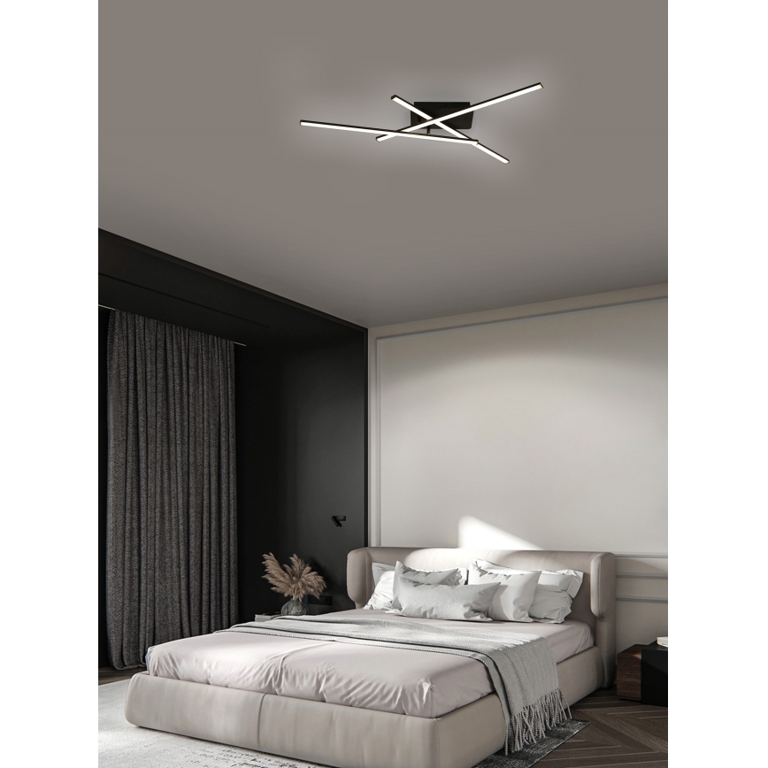 Brilagi - Plafón LED STRIPES LED/30W/230V negro