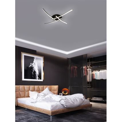 Brilagi - Plafón LED STRIPES LED/32W/230V negro