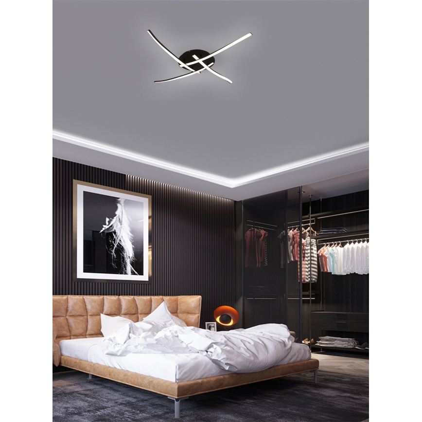 Brilagi - Plafón LED STRIPES LED/32W/230V negro
