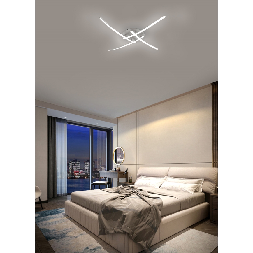 Brilagi - Plafón LED STRIPES LED/32W/230V plata