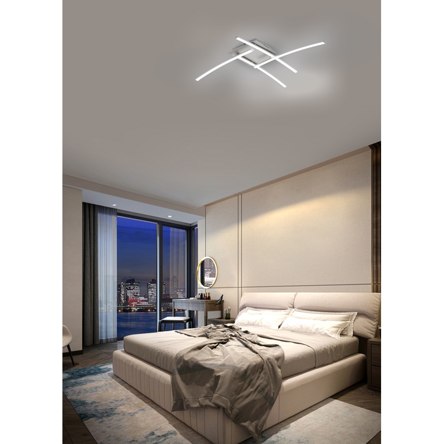 Brilagi - Plafón LED STRIPES LED/32W/230V plata