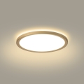 Brilagi - Plafón LED ultrafino para baño 12W/230V Ø 22,5 cm dorado IP54