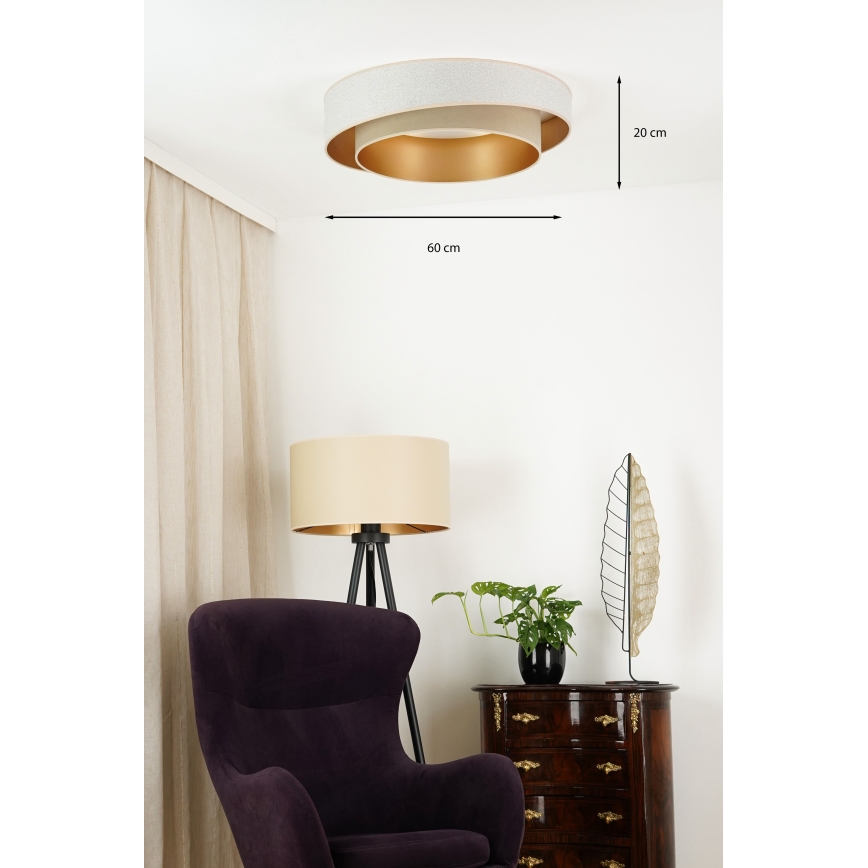 Brilagi - Plafón LED VEGAS SHINE LED/24W/230V diá. 60 cm beige/color crema