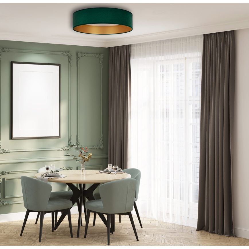 Brilagi - Plafón LED VELVET LED/12W/230V d. 30 cm 3000K/4000K/6400K verde/dorado