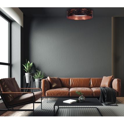 Brilagi - Plafón LED VELVET LED/12W/230V d. 30 cm 3000K/4000K/6400K negro/cobre