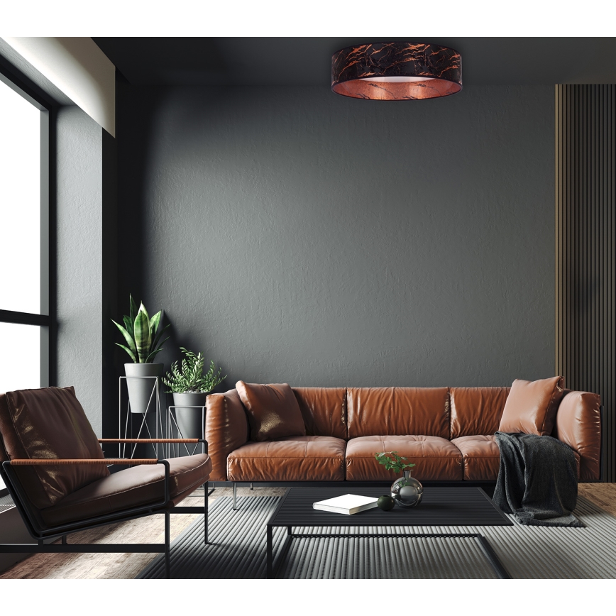 Brilagi - Plafón LED VELVET LED/12W/230V d. 30 cm 3000K/4000K/6400K negro/cobre
