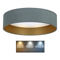 Brilagi - Plafón LED VELVET LED/12W/230V d. 30 cm 3000K/4000K/6400K menta/dorado