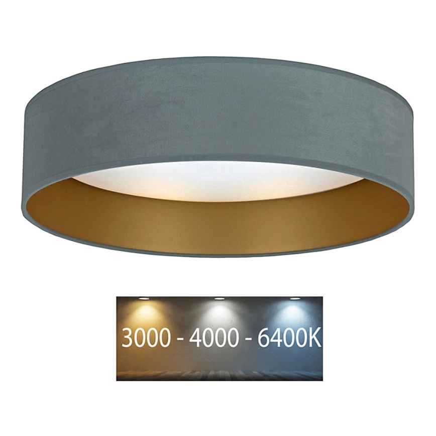 Brilagi - Plafón LED VELVET LED/12W/230V d. 30 cm 3000K/4000K/6400K menta/dorado