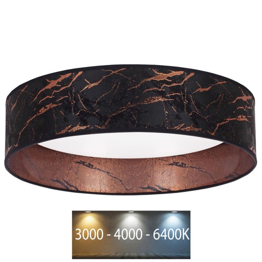 Brilagi - Plafón LED VELVET LED/24W/230V 3000/4000/6400K negro/cobre
