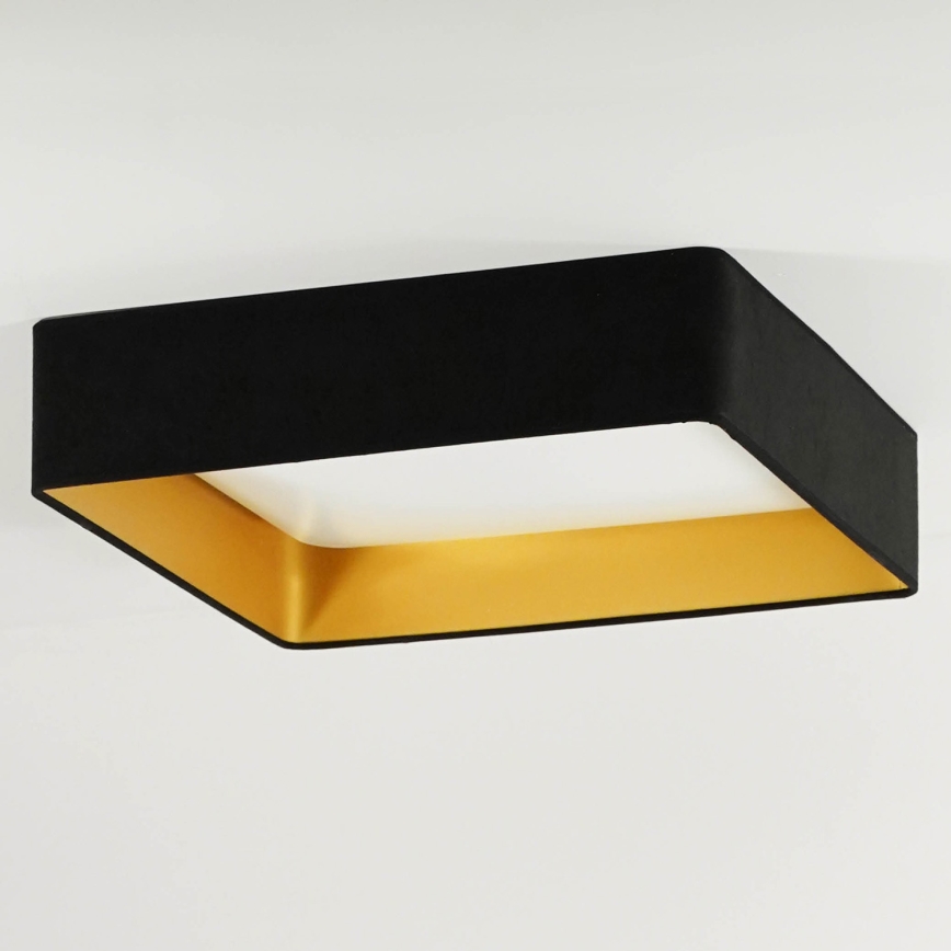 Brilagi - Plafón LED VELVET SQUARE LED/24W/230V 43x43 cm negro