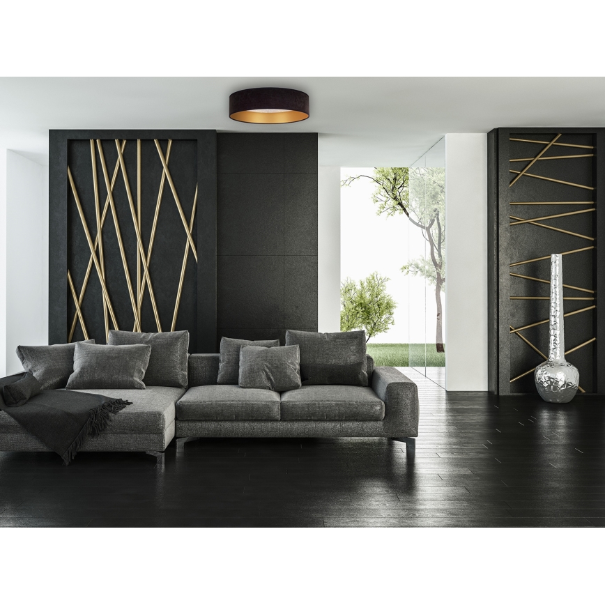 Brilagi - Plafón LED VELVET STAR LED/24W/230V diámetro 40 cm 3000K/4000K/6400K negro/dorado