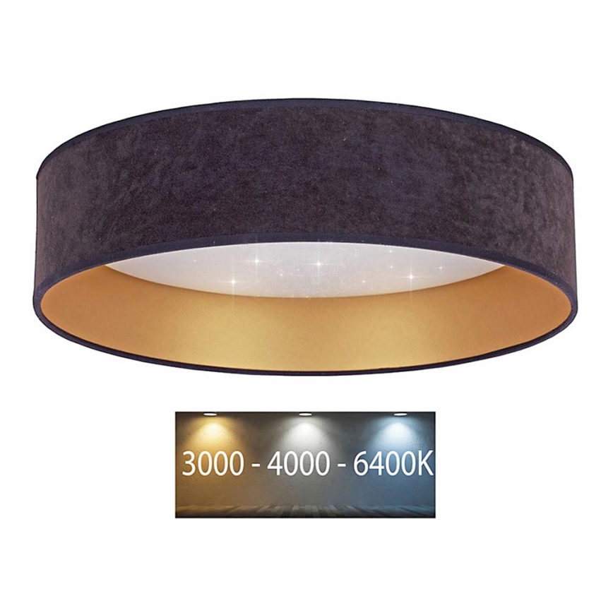 Brilagi - Plafón LED VELVET STAR LED/24W/230V Ø 40 cm 3000K/4000K/6400K gris/dorado