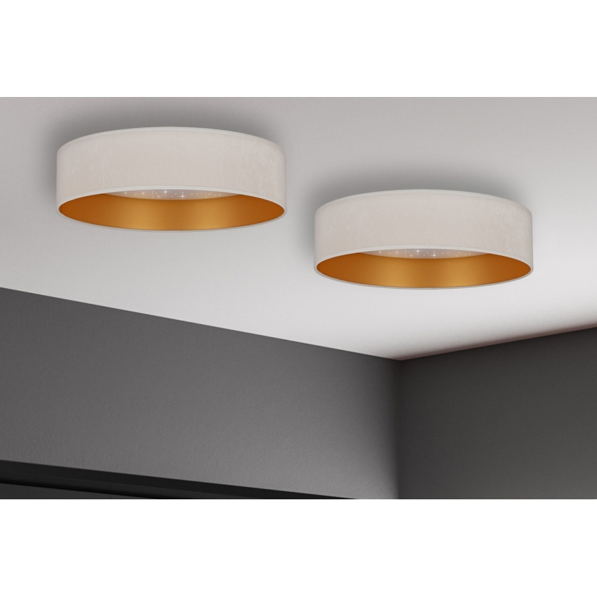 Brilagi - Plafón LED VELVET STAR LED/24W/230V Ø 40 cm 3000K/4000K/6400K crema/dorado