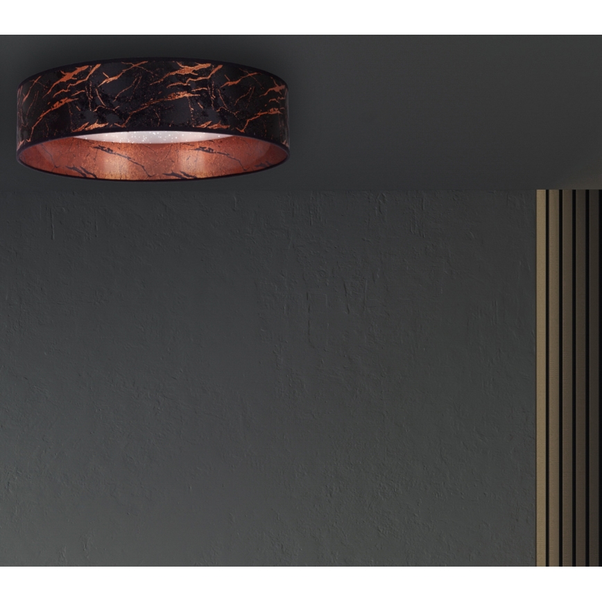 Brilagi - Plafón LED VELVET STAR LED/24W/230V Ø 40 cm 3000K/4000K/6400K negro/cobre