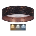 Brilagi - Plafón LED VELVET STAR LED/36W/230V diámetro 55 cm 3000K/4000K/6400K negro/cobre