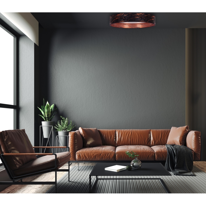 Brilagi - Plafón LED VELVET STAR LED/36W/230V diámetro 55 cm 3000K/4000K/6400K negro/cobre