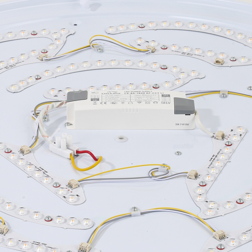 Brilagi - Lámpara de techo LED WOODROUND LED/40W/230V 3000/4000/6000K Ø 60 cm madera CRI 90