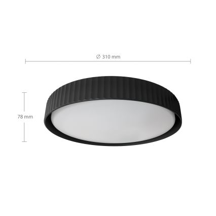 Brilagi - Plafón LUCIA LED/24W/230V, diámetro 31 cm, negro