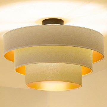 Brilagi - Plafón LUNETA 1xE27/60W/230V diámetro 40 cm crema/dorado