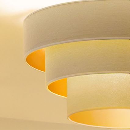 Brilagi - Plafón LUNETA 1xE27/60W/230V diámetro 40 cm crema/dorado