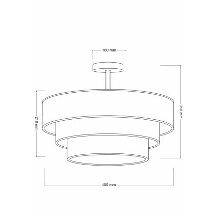Brilagi - Plafón LUNETA 1xE27/60W/230V diámetro 40 cm crema/dorado