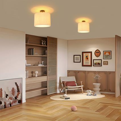 Brilagi - Plafón NORDIC WAVE 1xE27/15W/230V Ø 32 cm lino/negro