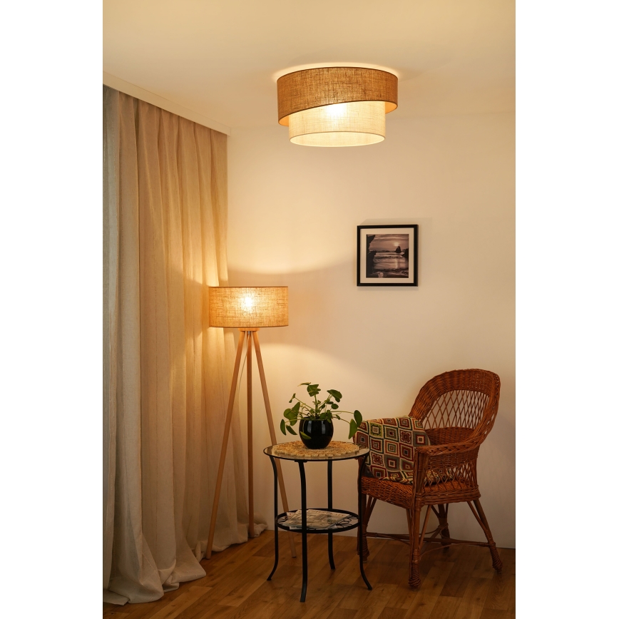 Brilagi - Plafón SHINE 1xE27/15W/230V diá. 50 cm beige/color crema