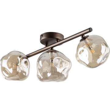 Brilagi - Plafón VULCANO 3xG9/8W/230V marrón/beige ahumado