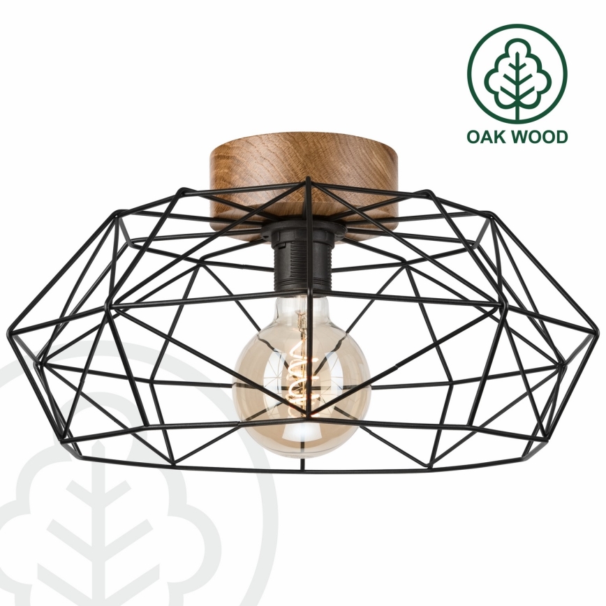 Brilagi - Plafón WOODY BASKET 1xE27/60W/230V roble