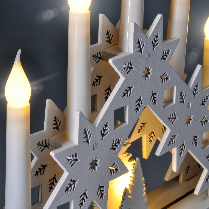 Brilagi - Portavelas navideño LED 5xLED/2xAA