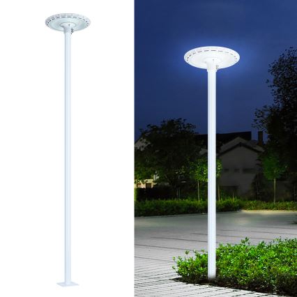 Brilagi - Poste de metal para iluminación exterior URBAN 3 m poste diá. 58 blanco mate
