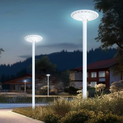 Brilagi - Poste de metal para iluminación exterior URBAN 3 m poste diá. 58 blanco mate