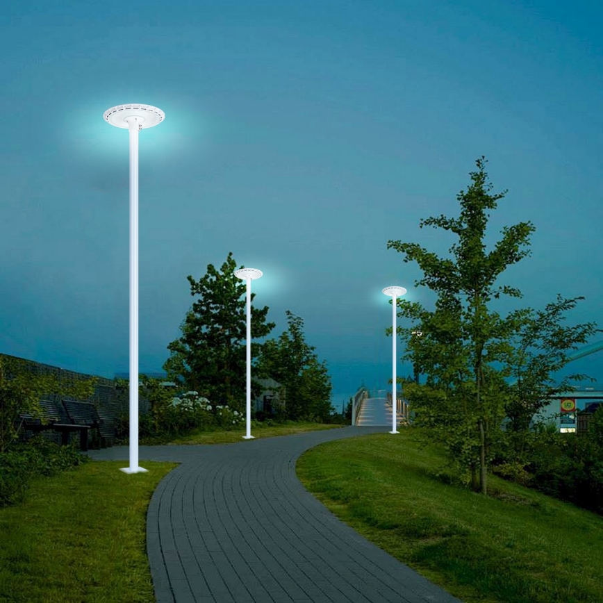 Brilagi - Poste de metal para iluminación exterior URBAN 3 m poste diá. 58 blanco mate