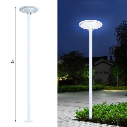 Brilagi - Poste de metal para iluminación exterior URBAN 3 m poste diá. 58 blanco mate