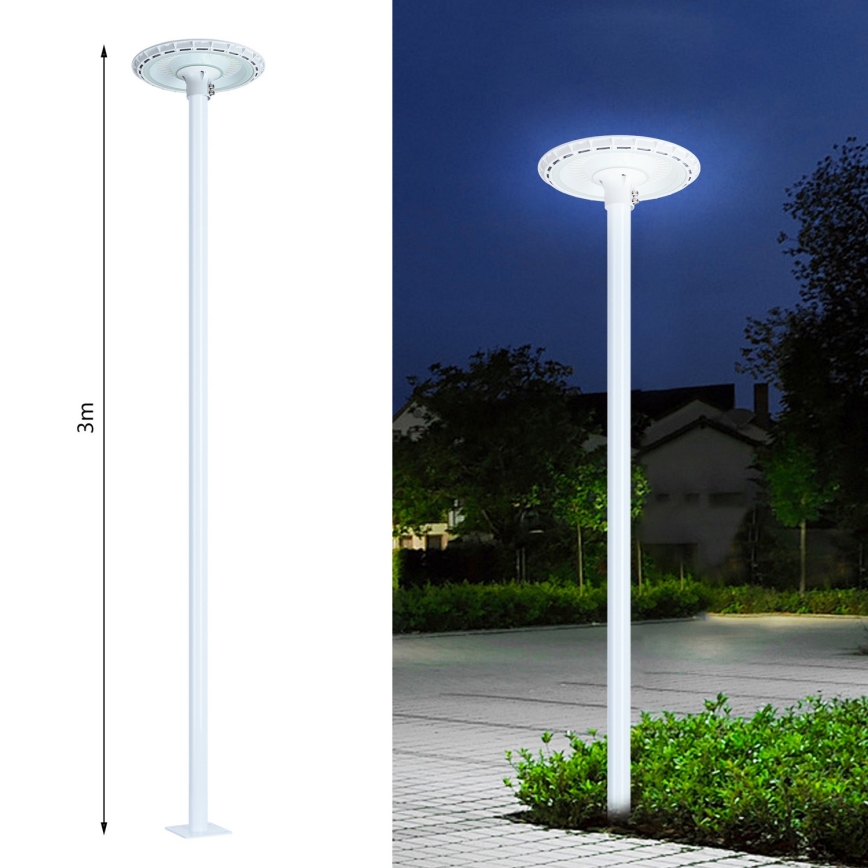 Brilagi - Poste de metal para iluminación exterior URBAN 3 m poste diá. 58 blanco mate