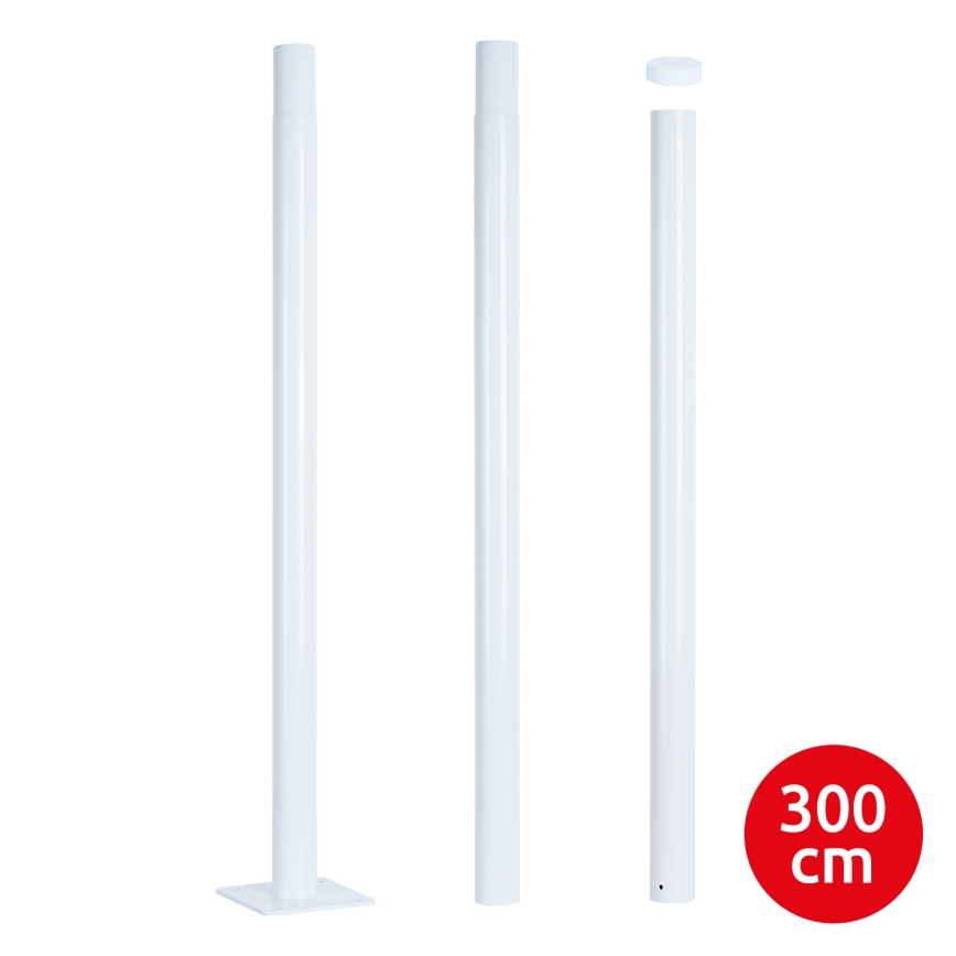 Brilagi - Poste de metal para iluminación exterior URBAN 3 m poste diá. 58 blanco mate