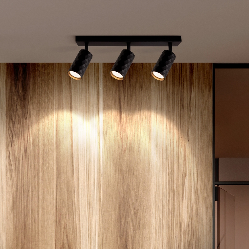 Brilagi - Foco LED RGBW regulable SELE DIAMANT 3xGU10/6,5W/230V 2700-6500K Wi-Fi negro