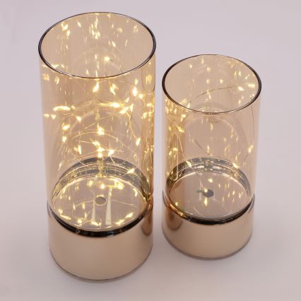 Brilagi - Set de 2 decoraciones navideñas LED LED/3xAA + 2xAA