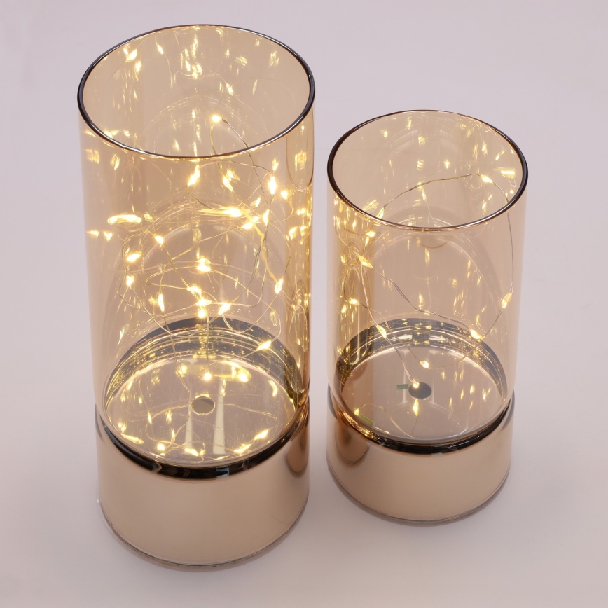 Brilagi - Set de 2 decoraciones navideñas LED LED/3xAA + 2xAA