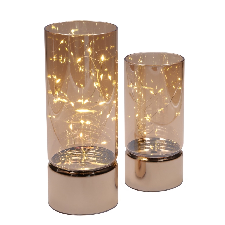 Brilagi - Set de 2 decoraciones navideñas LED LED/3xAA + 2xAA