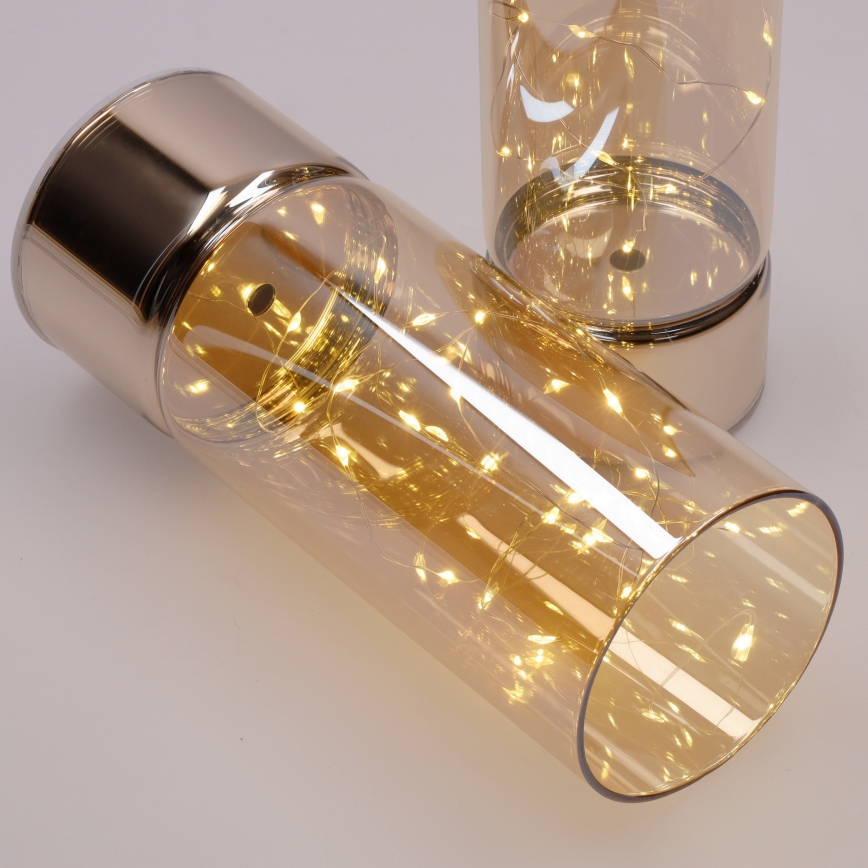 Brilagi - Set de 2 decoraciones navideñas LED LED/3xAA + 2xAA