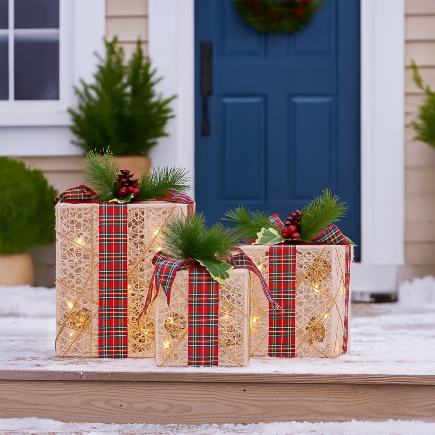 Brilagi - Set de 3 decoraciones navideñas LED para exterior, 230 V, IP44 — ideales como regalo