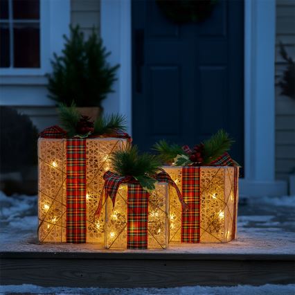 Brilagi - Set de 3 decoraciones navideñas LED para exterior, 230 V, IP44 — ideales como regalo