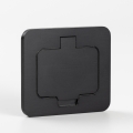 Brilagi - Toma de suelo empotrada para exterior IP55, negra, rectangular