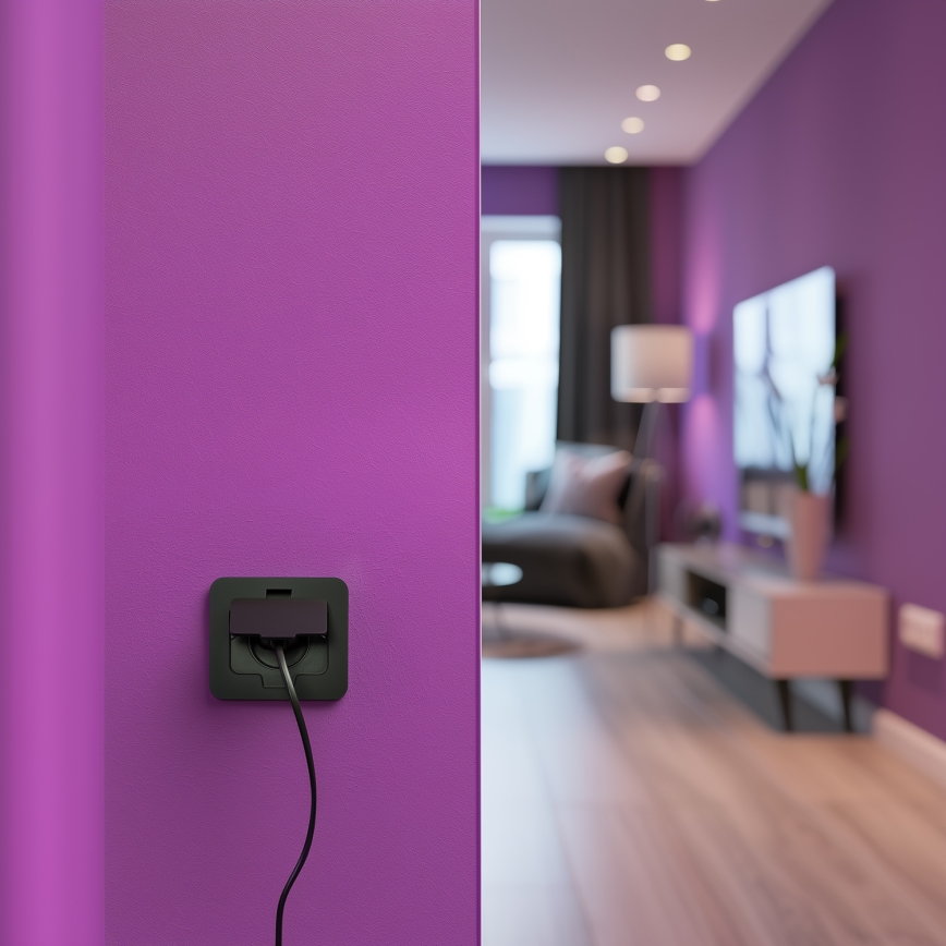 Brilagi - Toma de suelo empotrada para exterior IP55, negra, rectangular