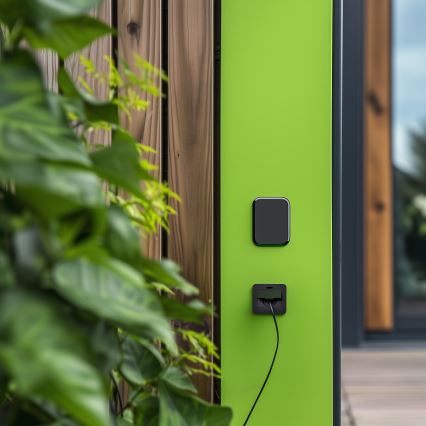 Brilagi - Toma de suelo empotrada para exterior IP55, negra, rectangular