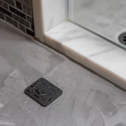 Brilagi - Toma de suelo empotrada para exterior IP55, negra, rectangular