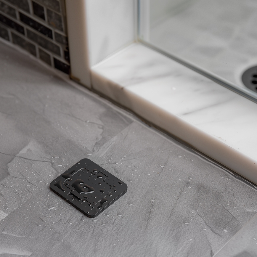 Brilagi - Toma de suelo empotrada para exterior IP55, negra, rectangular