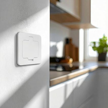 Brilagi - Toma empotrada de suelo para exterior IP55, blanca, rectangular