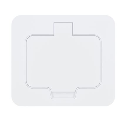 Brilagi - Toma empotrada de suelo para exterior IP55, blanca, rectangular